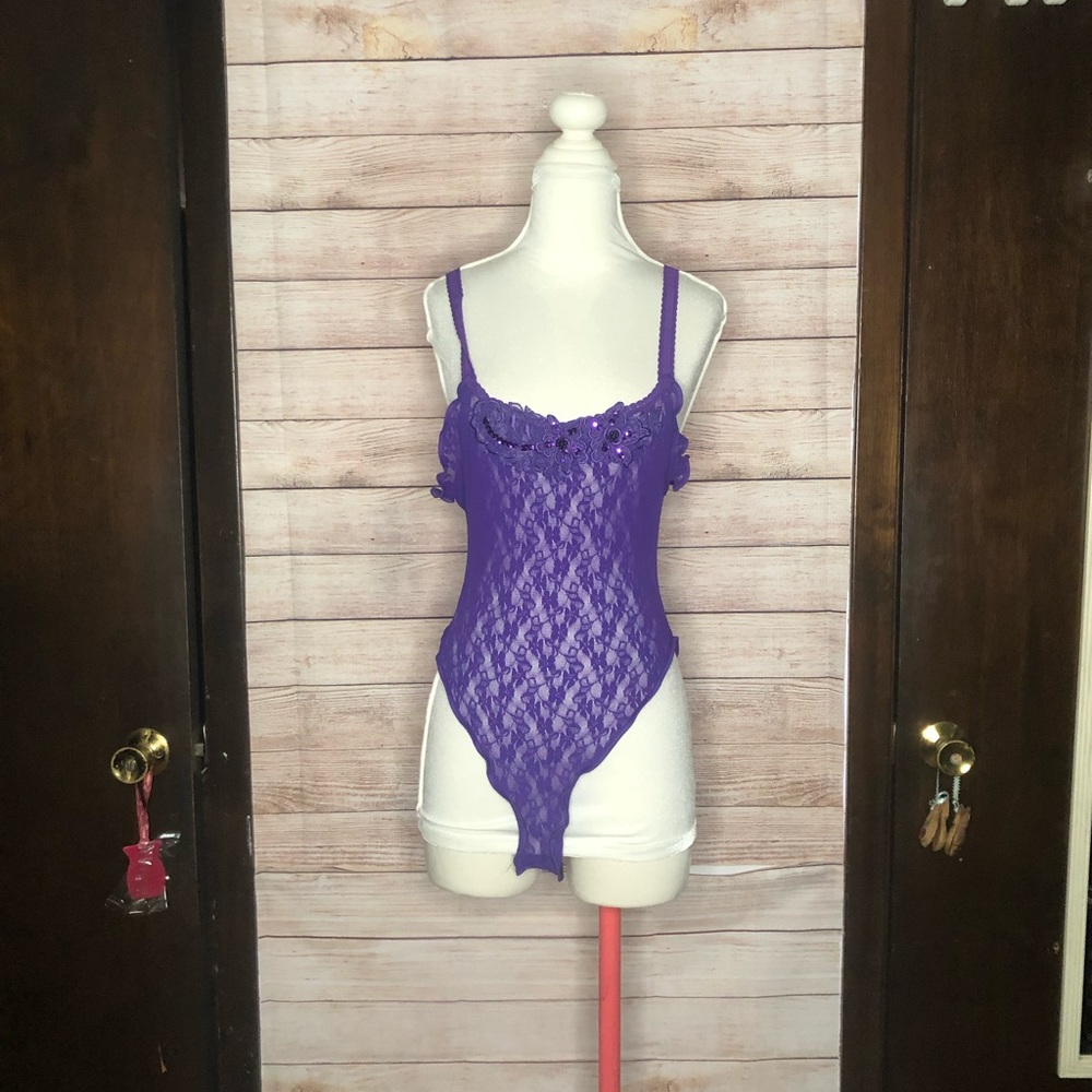 Purple Lacy bodysuit